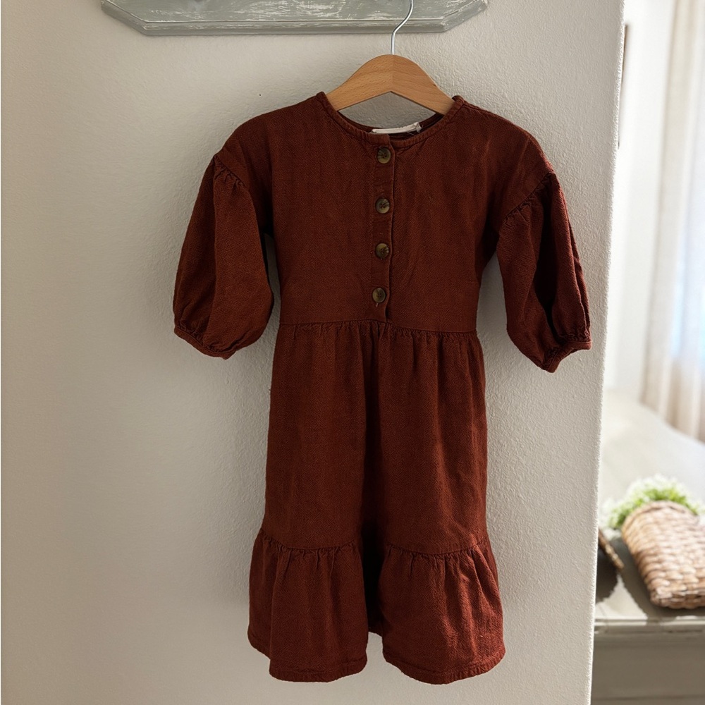 Little Cottonwood Girls 4/5 Rust Lily Dress